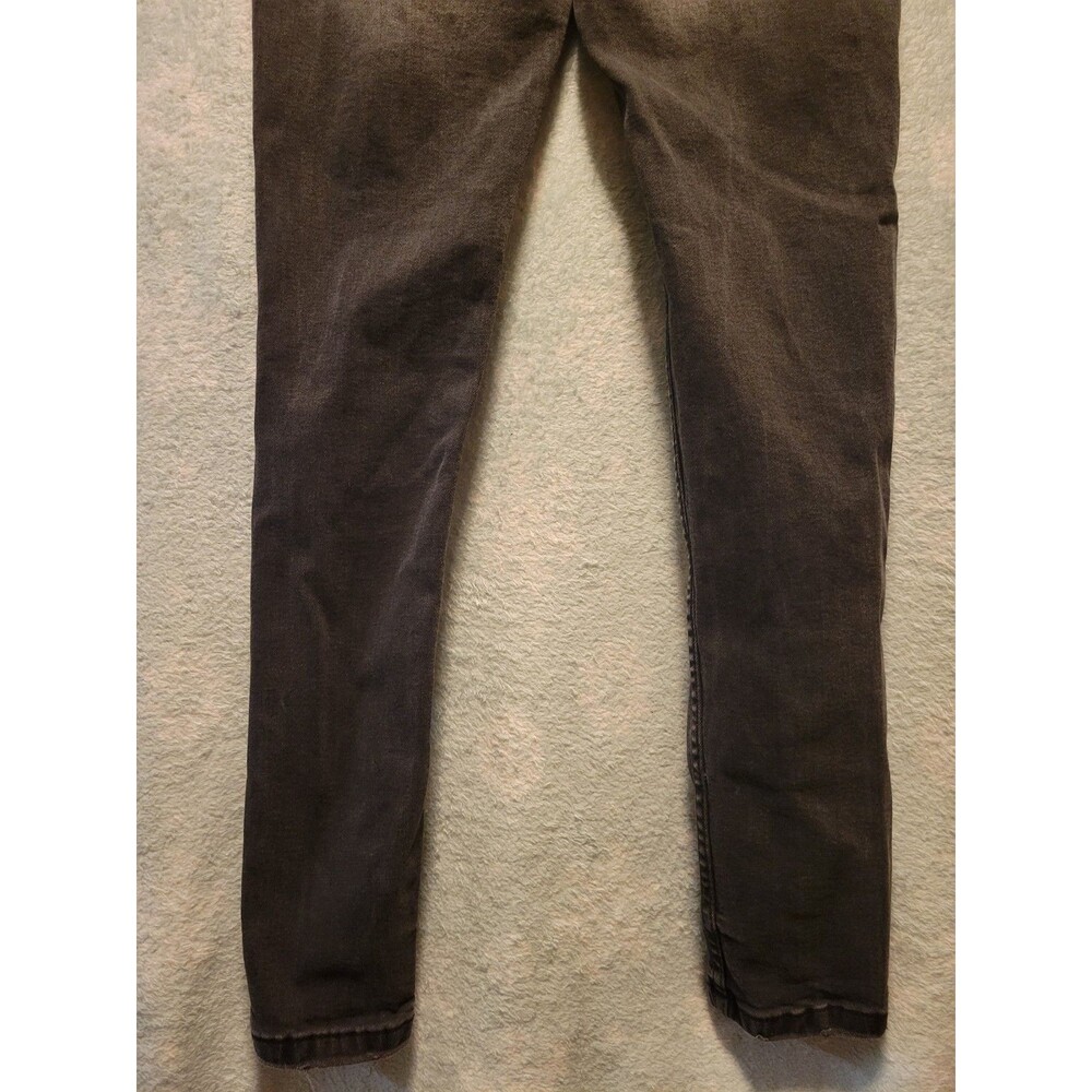 Boohoo MAN SKINNY STRETCH RIP REPAIR Jean 30R Charcoal Distressed Y2k - Picture 7 of 7